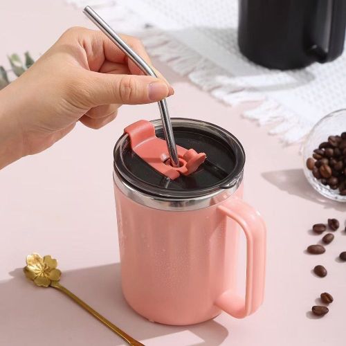 product_image_name-Generic-400ml Stainless Steel Office Coffee  Mug Insulation Cup Thermal Flask With Lid- Multi-colour.-1