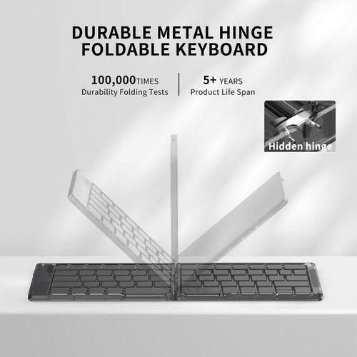 product_image_name-Generic-Ultra-Slim Folding Bluetooth Keyboard with Transparent Housing - Multicolor-3