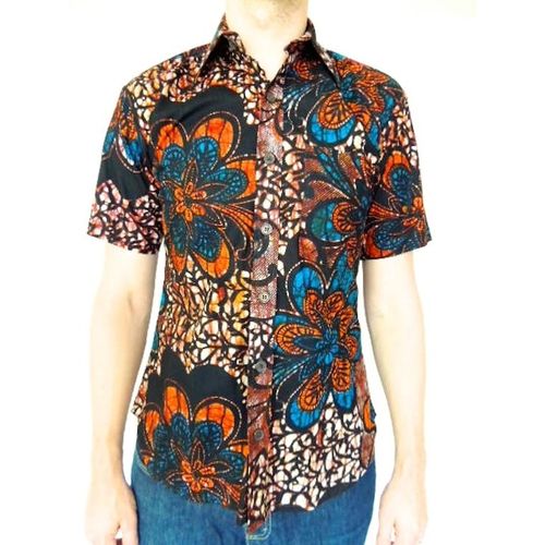 Shop White Label Ankara Short Sleeved Shirt - Multi-color | Jumia Uganda