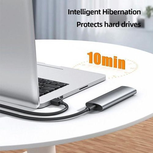 product_image_name-Generic-2 in 1 Dual Protocol M2 SSD Case NVME Enclosure M.2 To USB Type C 3.1 SSD Adapter For NVME+ SSD Disk Box M.2 SSD Slim Case-8