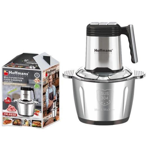 product_image_name-Hoffmans-3.5L Stainless Steel Meat Grinder Chopper Multi-Function Food Processor- Silver-3