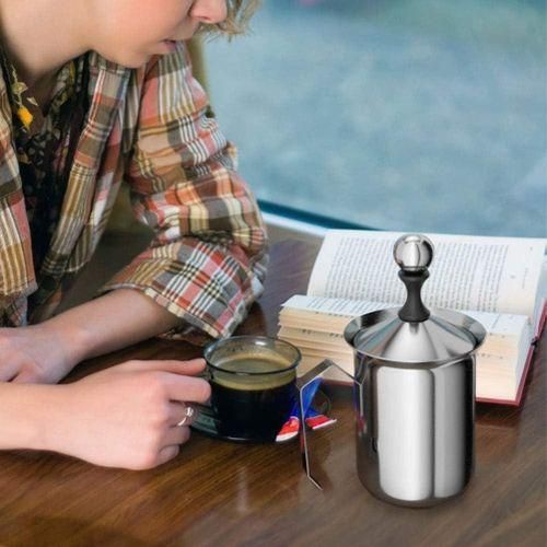 product_image_name-Generic-Manual Stainless Steel Milk Frother / Creamer - Multicolor-2