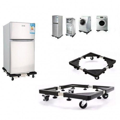 product_image_name-Generic-Adjustable Washing Machine And Fridge Stand Trolley,Black.-1