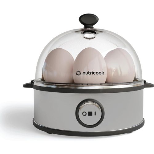 product_image_name-nutricook-Rapid Egg Cooker: 7 Egg Capacity Electric Egg Cooker for Boiled Eggs, Poached Eggs, Scrambled Eggs, or Omelettes with Auto Shut Off Feature - Silver/Black-1