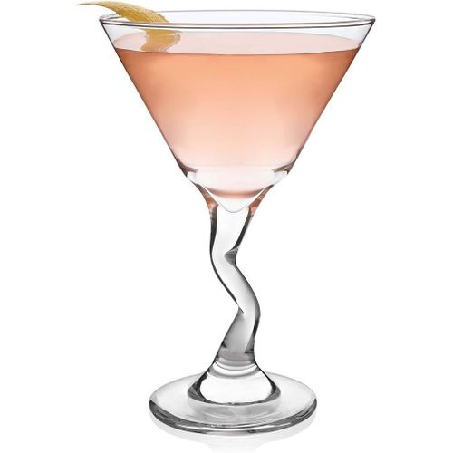 product_image_name-Generic-6 Glasses Set Of Zig Zag Glasses With Twisted Stem For Taking Martinis And Vodka-Transparent-1