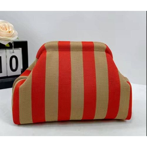 product_image_name-Other-Orange,Khaki Knitted,Woven Clutch Bag-1
