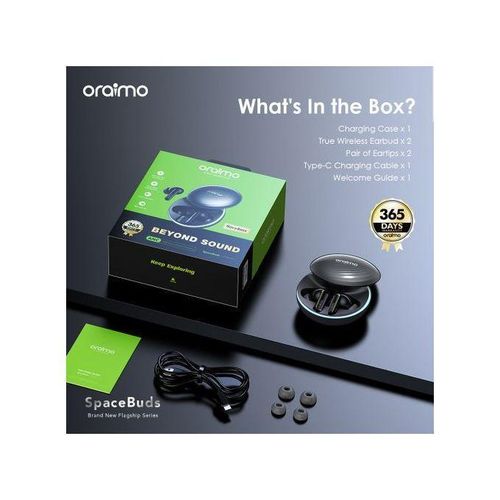 product_image_name-Oraimo-SpaceBuds Hybrid ANC True Wireless Earbuds Customized Voice Prompt Earpodes With Free Type-C Charger-6