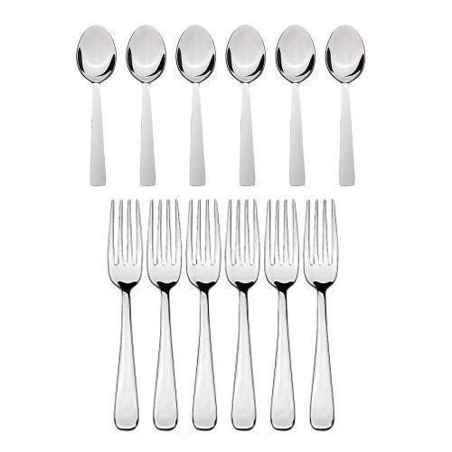 product_image_name-Generic-12 Pieces  Cutlery Set (6 Forks, 6 Spoons) - Silver-1