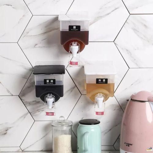 product_image_name-Generic-Wall Mounted Oil Sauce Vinegar Seasoning Storage Bottle Dispenser- Multi-colors.-8