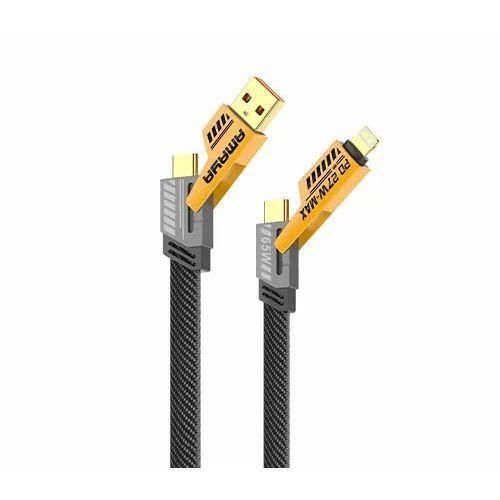 product_image_name-Generic-Amaya 4-in-1 Convertible USB Fast Charging Cable 1M – Nylon Braided, (USB-C, USB-Iphone)-2