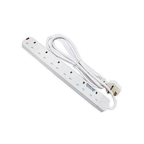 product_image_name-Power King-Original 6 - Way Power Extension Cable - White-1