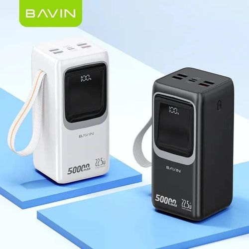 product_image_name-Generic-Bavin PC10325 Power Bank 50000 mAh Large Battery Capacity 22.5W PD Fast Charging Power Bank Multiple Input And Output w/ Built-in Flashlight Full Charge can Last Up To1week For Tablet Cell Phones Digi Cams And Gaming- Multicolor-3