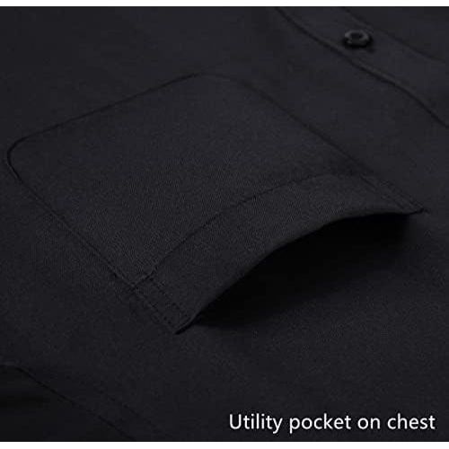 product_image_name-Generic-Shirts for Men Mens Black Dress Shirts Slim Fit Wrinkle Free Casual Shirt Chemise Elastic Wedding Working Shirt-4
