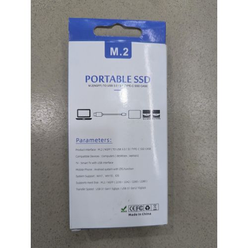 product_image_name-Storage-M.2 nvme all generations ssd case enclosure usb type C to usb 3.1 m2 ngff nvme 2 in 1 case 10Gbps speed -2