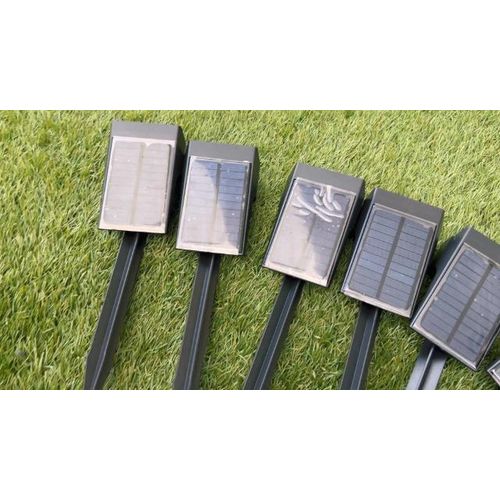 product_image_name-Generic-Solar Powered LED Garden Pathway Landscape Light Waterproof Black Pack of 6pcs-1