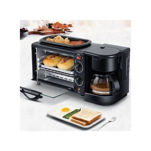 product_image_name-Hoffmans- 3 In 1 Breakfast Maker Oven, Coffee And Pan - black-1