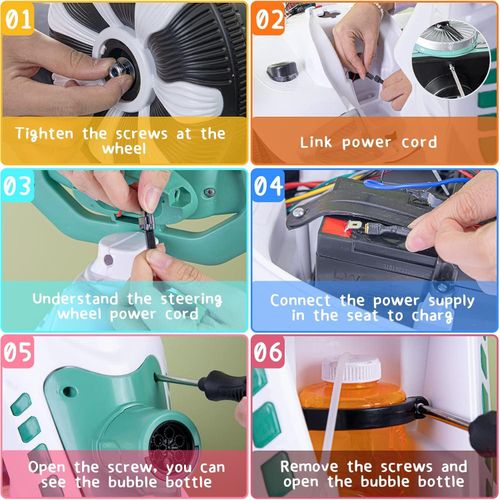 product_image_name-Generic-Didida 6V 4A Dual Drive Kids Ride on Car with Automatic Bubble Balance Function ,Remote Control Toy Car Children's Electric Car, Push and Ride Racer for Kids,Kids Electric Vehicles with Music, LED Lights, Max Weight 50lbs, 3-5year -7