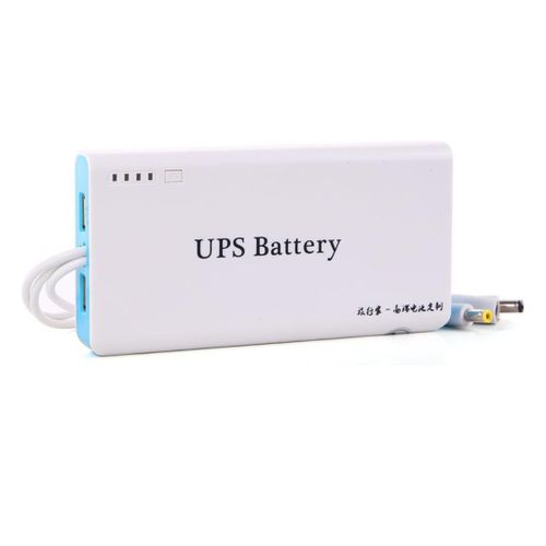 product_image_name-Generic-Mini UPS for Router & Cameras 6000mAh 12V DC Backup Battery Power Bank with Dual Output and USB ports - White-4