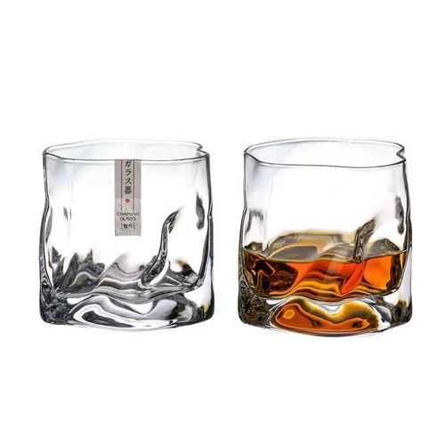 product_image_name-Generic-6 Pieces Of 250ml Creative Distorted Shape Whisky Glasses Old Fashioned Glass Cocktail Glasses-4