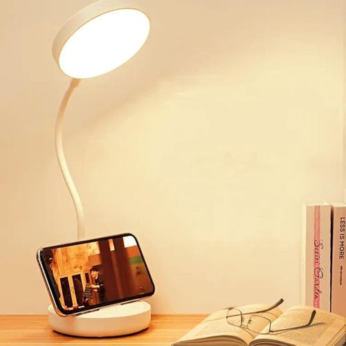 product_image_name-Generic-3 Light Mode LED Desk Lamp, Rechargeable Study Lamp with USB Charging, 3 Light Gear Lamp with Eye Care, Flexible Gooseneck & Touch Control Reading Study Table Lamp Dimmable-1