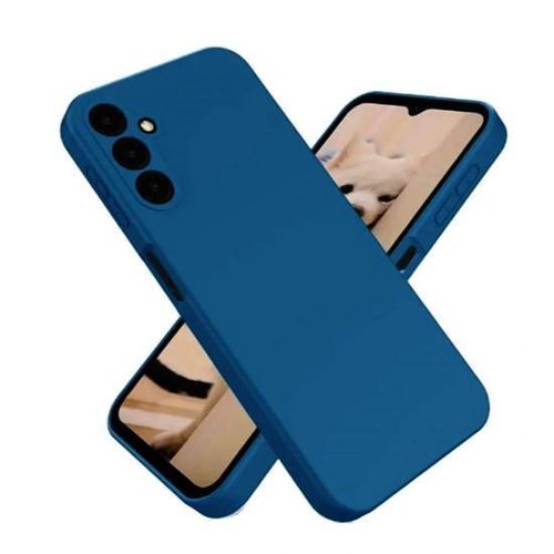 product_image_name-Samsung-Galaxy A16 Luxury Soft Rubber Liquid Silicone Case – Skin Touch Feel Cover Blue-3