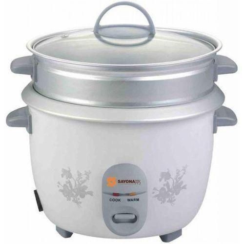 product_image_name-Sayona-1.5L Electric Rice Cooker with Steamer – White-1
