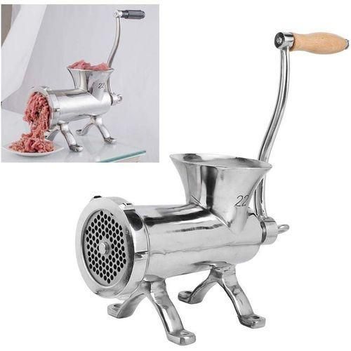 product_image_name-Generic-Heavy Duty Stainless Steel Large Manual Meat Grinder Spices Grinding Machine And Sausage Making Device For Home Kitchen Designs Vary-Silver-1