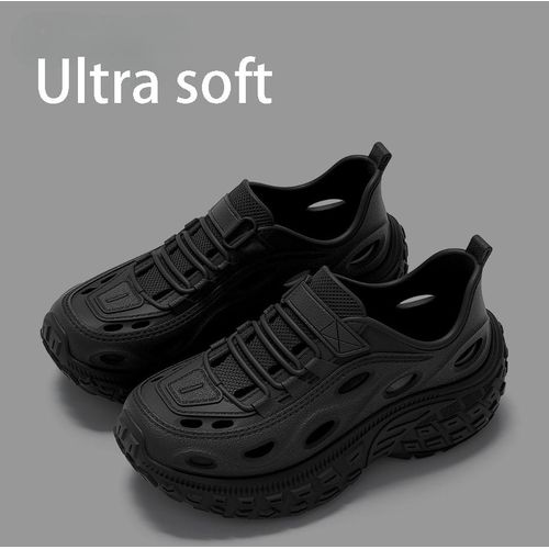 product_image_name-Fashion-Men's Outdoor Thick-Soled Sandals/Beach Shoes/Clogs/Crocs  - Black-1