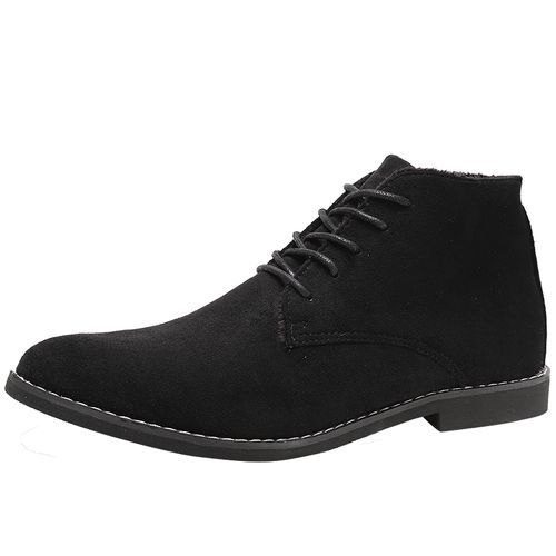 Shop Men Chelsea Boots Fashion Men's Suede Leather Ankle Plus Velvet ...