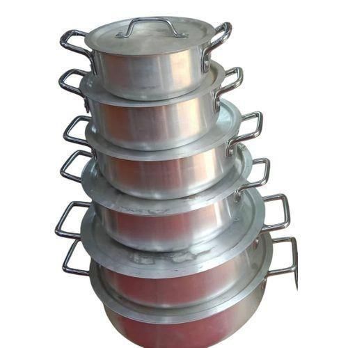 product_image_name-Generic-Professional Aluminum Nesting Cookware Set with Matching Lids (12 pieces) - Multicolor-1