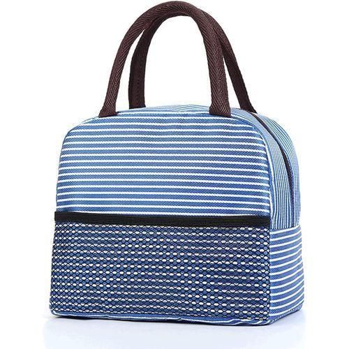 product_image_name-Generic-Aluminum Foil Ice Bag Insulated Lunch Bag Leakproof Tote Bag with Pocket Reusable Lunch Container for Work Picnic Outdoor 9.1"x4.7"x7.9", Khaki-2