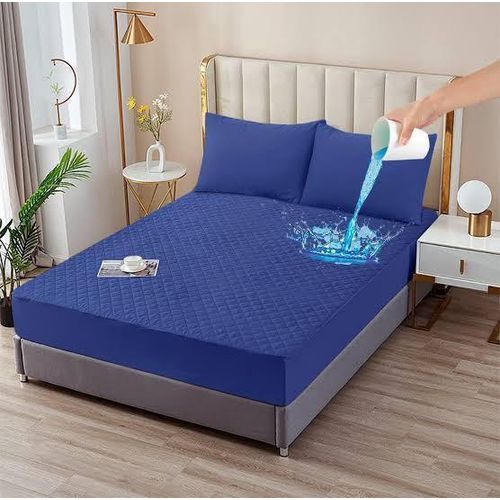 product_image_name-Generic-Water proof mattress protector 6x6 blue -1