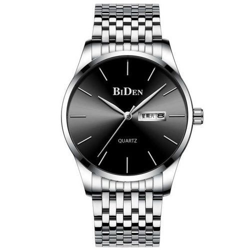 product_image_name-Biden-Analog Mens Day And Date Stainless Steel Watch - Silver, Black-1