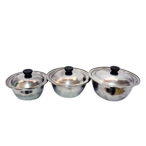 product_image_name-Generic-Set Of 3 Serving Dishes – Stainless Steel-1