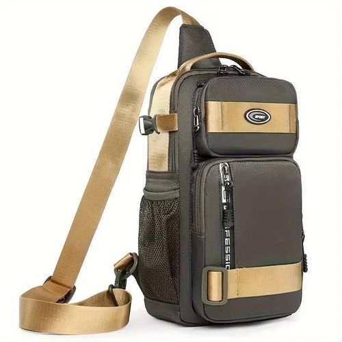 product_image_name-Generic-New Men Chest Bag Casual Travel Large-capacity Chest Bag Fashion Trend Men's Shoulder Bag Crossbody Outdoor Backpack - Black-1