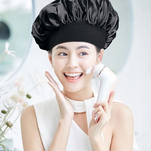 product_image_name-Fashion-Silk Hair Bonnet - Black-2