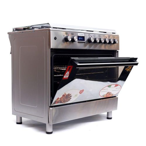 product_image_name-Blueflame-90cm*60cm  P9042ERF-I  Diamond Cooker  4 Gas Burners and 2 Electric Burners - Stainless steel/Inox-2