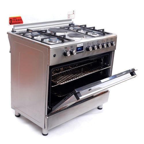 product_image_name-Blueflame-90cm*60cm  P9042ERF-I  Diamond Cooker  4 Gas Burners and 2 Electric Burners - Stainless steel/Inox-3
