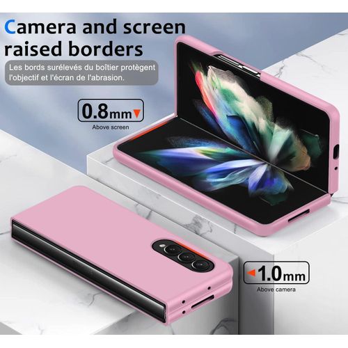 product_image_name-Generic-Samsung Galaxy Z Fold3 5G, Slim Phone Case for Women Girls, Soft Gel Rubber Ultra Thin Anti-Scratch Design Protective Cover -Pink-4