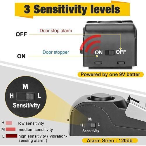 product_image_name-Generic-Portable Dual-Function Door Stop Security Alarm - Multicolor-3