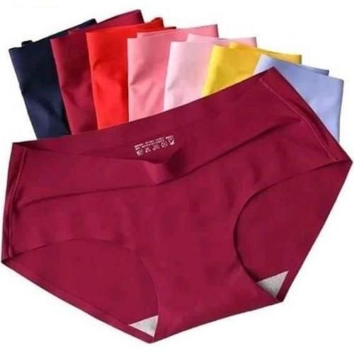 Shop Ice Silk Seamless Comfy Panties,5 Pcs - Assorted Color