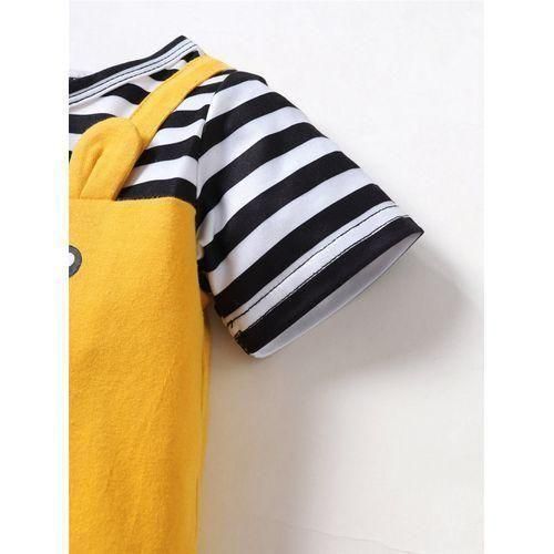 product_image_name-Fashion-Catpapa Baby Boy One-Piece Short Sleeve Romper - Yellow (UG FreeBie)-2