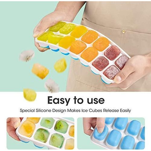 product_image_name-Generic-Ice Cube Trays, Easy-Release Silicone & Flexible 12-Ice Cube Trays with Spill-Resistant Removable Lid, BPA Free, for Cocktail, Freezer, Stackable Ice Trays with Cover-4