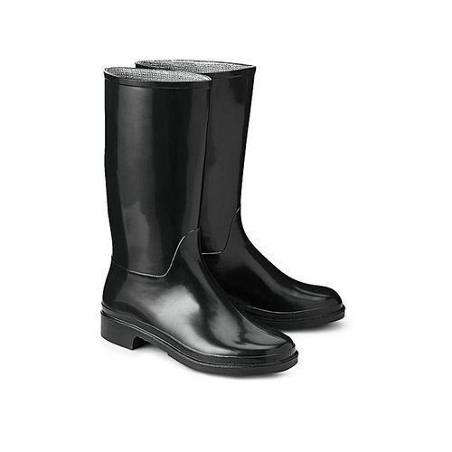 product_image_name-Fashion-Waterproof PVC Rain Gumboots Garden Farm Boots - Black-1