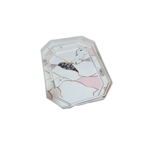 product_image_name-Generic-Melamine Tray Set, 3pcs-Multcolour-1