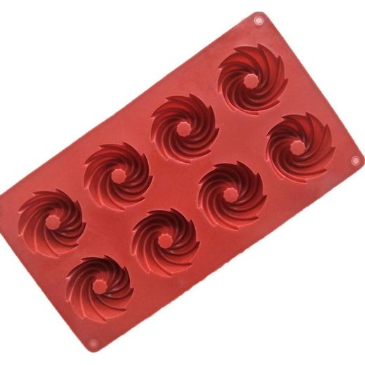 Generic Mini Bundt Cake Pan, Spiral Shape Heritage bundtlette, 8-Cavity Fluted Tube Cupcake Pan, Silicone Fancy Baking Mold for Mousse, Donuts, Cornbread, Brownies, Jellies, Entertainment Mould - image 2