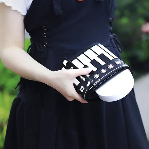 Generic Portable 49 Key Piano Electronic Keyboard Foldable Electronic Piano Flexible Silicone Keyboard Easy to Carry - image 4
