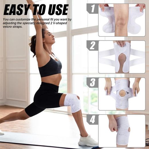 Generic Knee Pain MCL Adjustable Compression Knee Patellar Pad - White - image 2