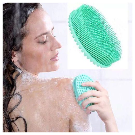 Generic Silicon Bath Brush Body Scrubber Massage Exfoliator Brush