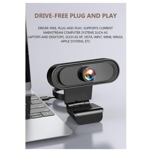 Generic 1080P HD USB Webcam With Microphone - Black - image 4